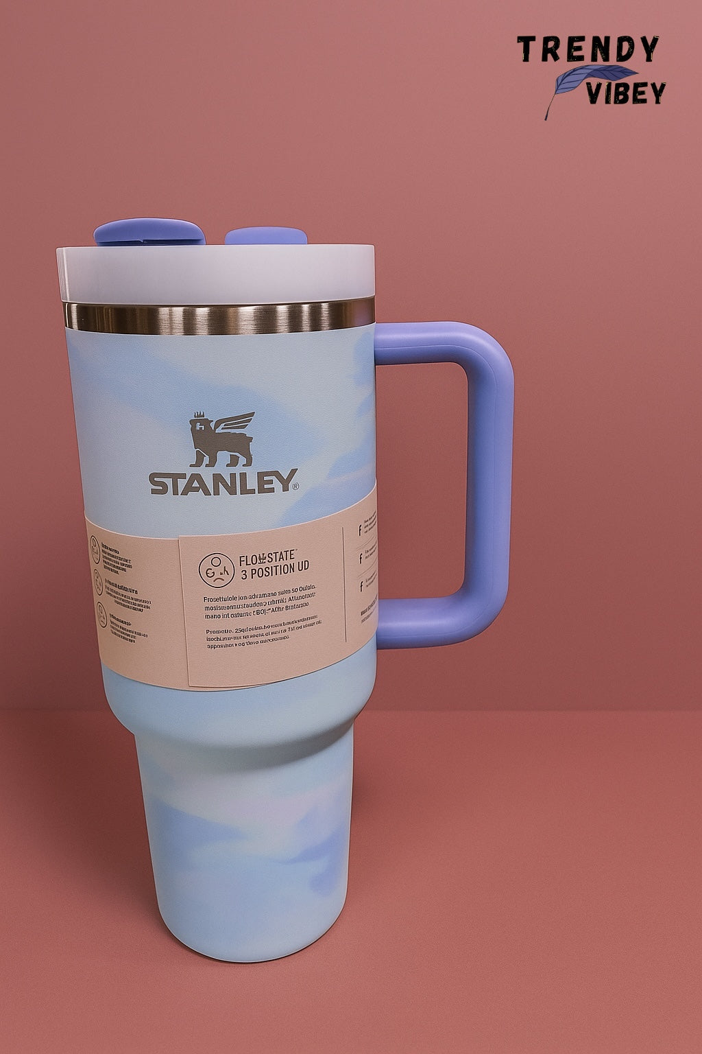 Cloudy Blue Stanley Tumbler – 40oz
