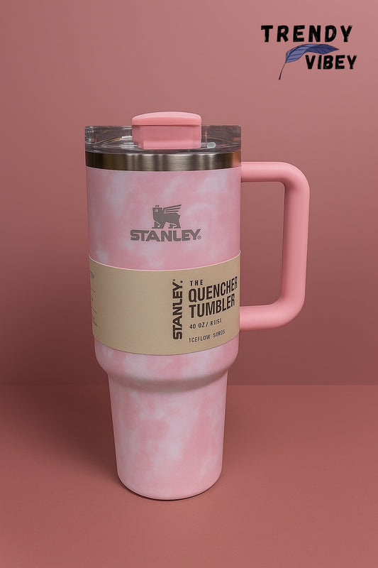 Stanley Quencher H2.0 Tumbler – 40oz Blush Pink Marble